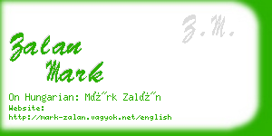 zalan mark business card